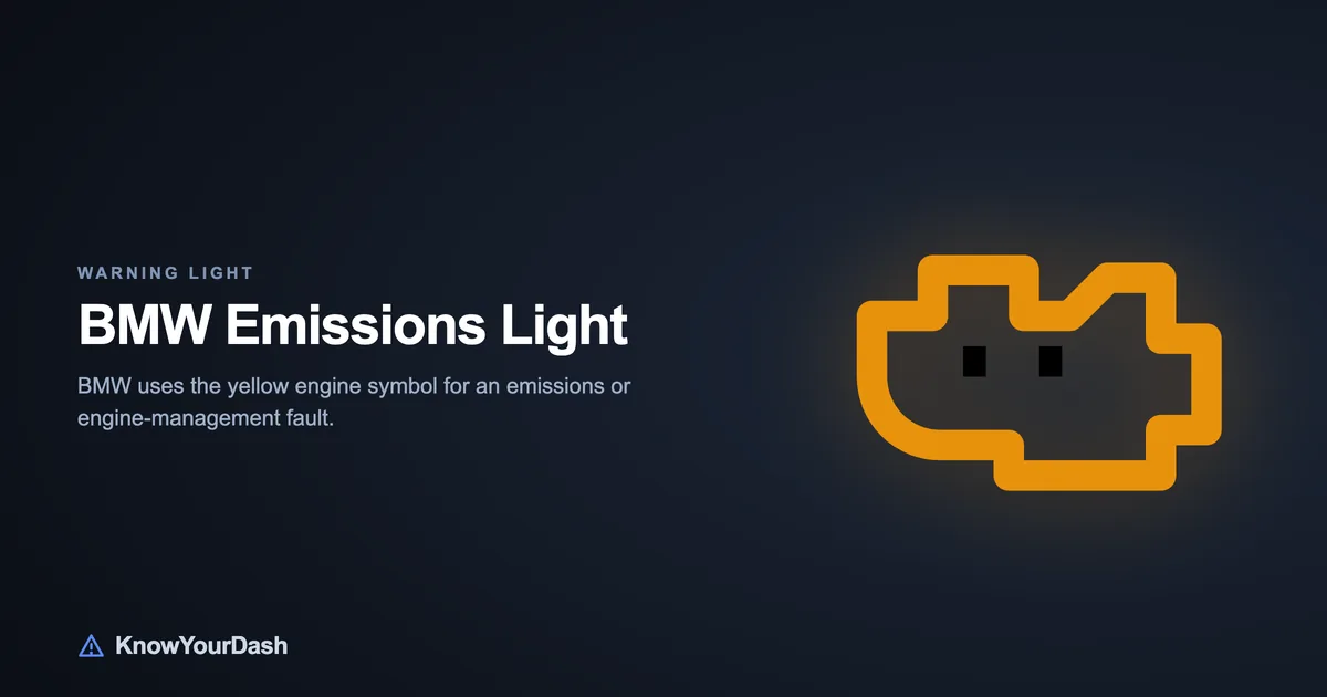 BMW Emissions dashboard warning lights chart