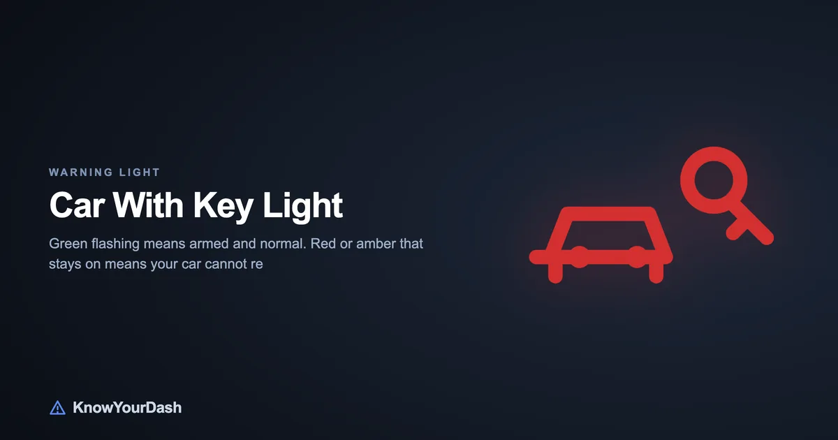 Car With Key dashboard warning lights chart Car With Key dashboard warning lights chart