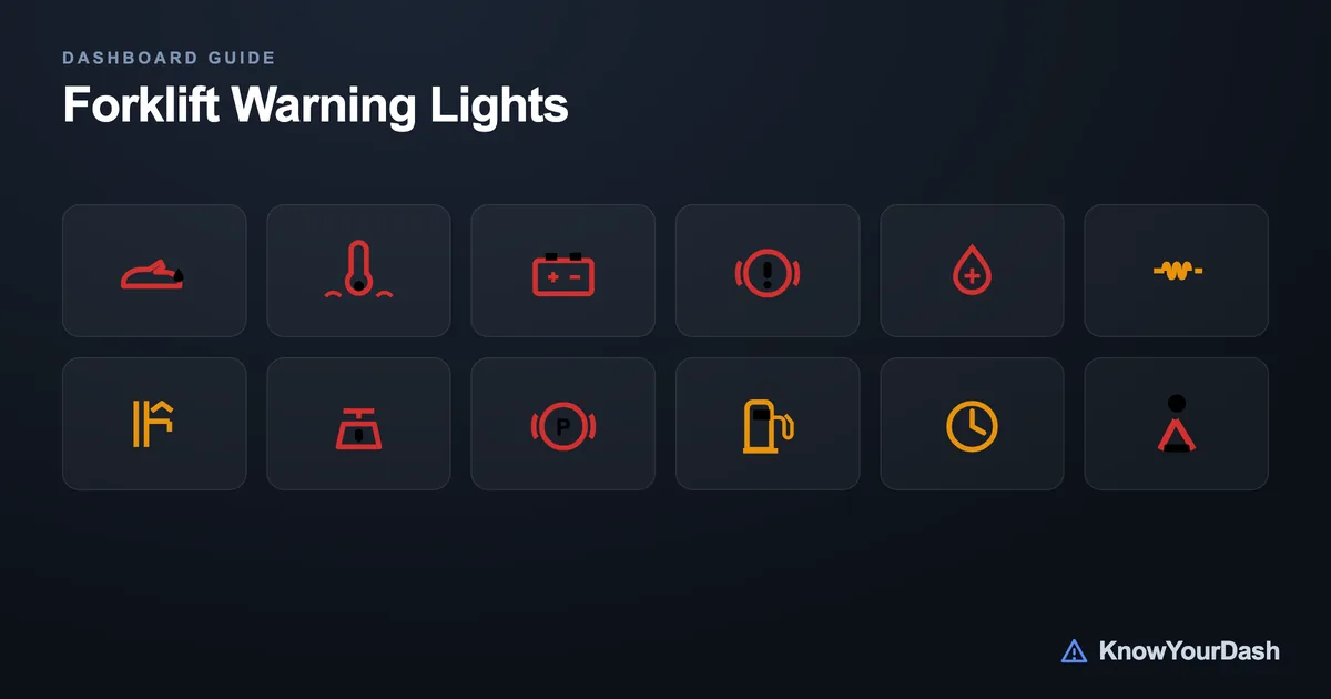 Forklift dashboard warning lights chart Forklift dashboard warning lights chart