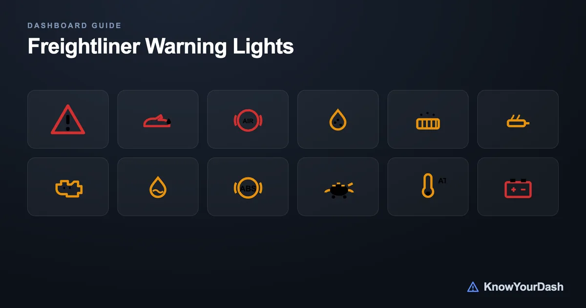 Freightliner dashboard warning lights chart