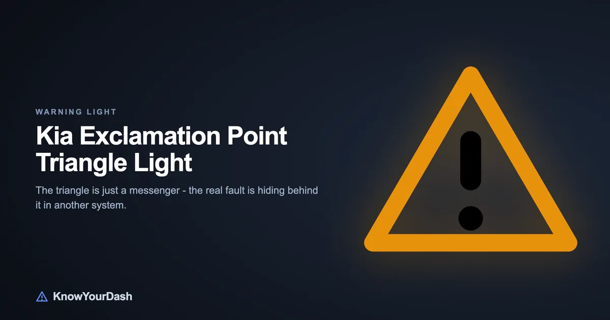 Kia Exclamation Point in Triangle: What That Means dashboard warning lights chart