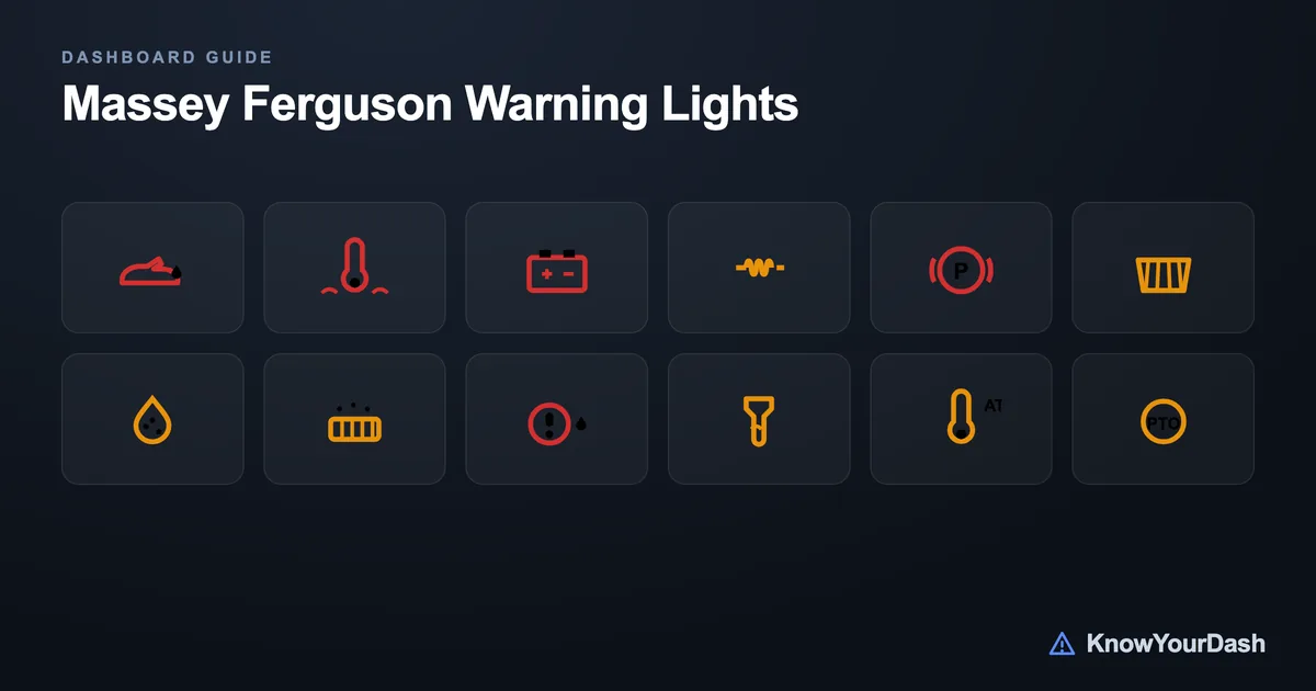 Massey Ferguson dashboard warning lights chart Massey Ferguson dashboard warning lights chart