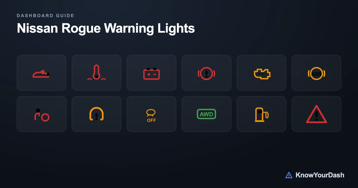 Nissan Rogue dashboard warning lights chart Nissan Rogue dashboard warning lights chart