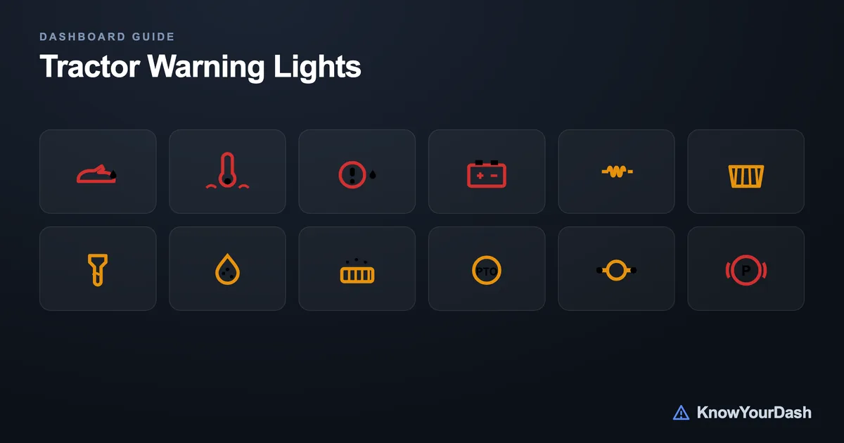 Tractor dashboard warning lights chart Tractor dashboard warning lights chart